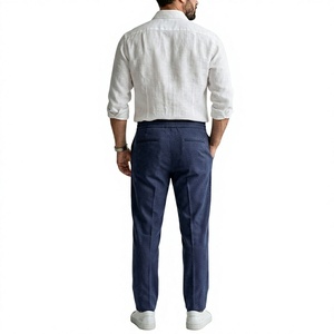 Pantalones Chinos de Hombre Premium de Lona de Algodón y Spandex con Botones, Cintura Media, 325 GSM, Estilo Casual Elegante - Product Image 2