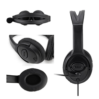 Vente chaude 3.5mm Bureau Call Center Casque pour Pc Réduction du Bruit Casque Filaire avec Micro