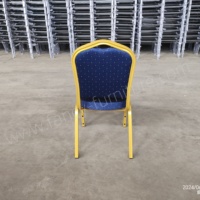 Chaise de banquet de luxe pour hall d'hôtel, dossier haut, en aluminium, empilable