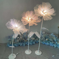 Accessoires de mariage, fleurs en fil lumineux, forêt de fleurs, éclairage de route, écran de fond en pétales, fleurs artificielles lumineuses pour mariage