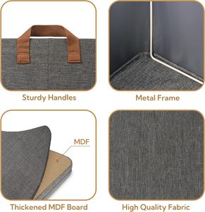 Cation Fabric Foldable Wardrobe Clothes Organizer with Handle <b>Drawer</b> Design for Jeans or Clothing for Bedroom Living Room Use - Product Image 3