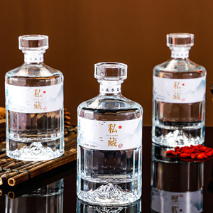 Bouteilles de <span class=keywords><strong>vin</strong></span> en verre côtelé vides avec bouchon pour boissons, brandy, vodka, spiritueux, alcool, <span class=keywords><strong>vin</strong></span> 500 ml 16 oz 500 ml, bouteilles de whisky - Product Image 3
