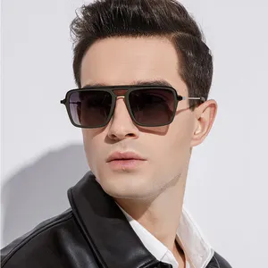 Kính Mát Lái Xe Vuông Phân Cực Cho Nam Gafas De Sol Hombre Chống Tia Uv