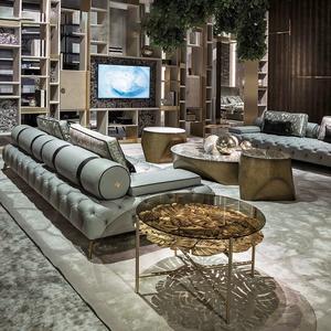 Итальянский диван в стиле лайт-люкс на молнии, высококачественный прямой диван для бара, караоке, ночного клуба, частного клуба, кабинки, сиденья для зоны отдыха - Product Image 4