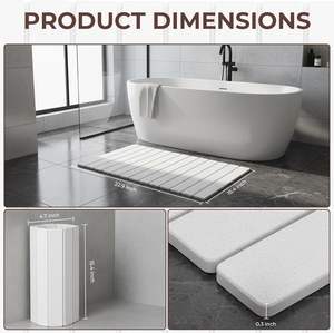 Alfombrilla de Baño Moderna de Tierra de Diatomeas, Alfombra de Baño Sólida Antideslizante, Secado Rápido, Súper Absorbente, Alfombrilla de Piedra Plegable para Baño - Product Image 2