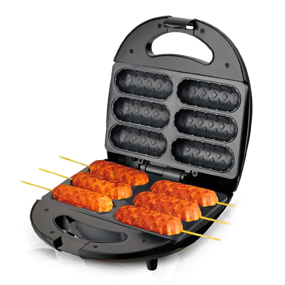 Marca Premium RAF Elétrica Antiaderente Cozinha Baker Perfeito Versátil Snack Salsicha Non-Stick 6 Mini Dog Milho Maker