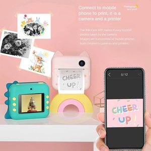 <strong>Pink</strong> Girls Gift <strong>Camera</strong> Child Print Instant Thermal Wifi Graffiti DIY Photo Sticker Digital <strong>Camera</strong> <strong>Kids</strong> - Product Image 4