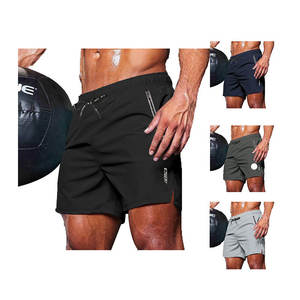 Pantalones Cortos Deportivos de Verano para Hombre Dazze, Cintura Elástica, Poliéster, Negro, Gris, Azul Marino, Corte Holgado Informal, para Entrenamiento, Gimnasio - Product Image 1