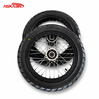 Roues chromées avant et arrière 14/17 pouces avec chambre à air pour vélos Tuttio, Yozma, Heybike, Sumos – Pneus tout-terrain, jantes en alliage à rayons