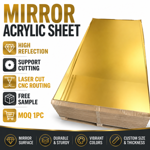 GORLDE Colored Mirror Acrylic Sheet PMMA Reflective Panel Purple Blue Gold Silver Acrylic Mirror Board