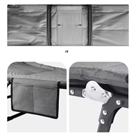 Lit pliant de bureau rembourré et réglable, chaise longue ergonomique inclinable, lit d'appoint individuel pour la pause déjeuner des employés