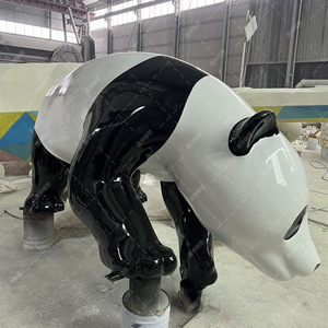 Escultura de Panda Gigante de Fibra de Vidrio para Exteriores, Figura de Animal Hecha a Mano para Montar en el Suelo 6175 - Product Image 4