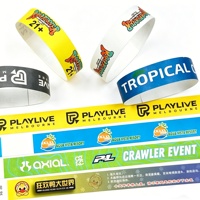 Bracelets jetables personnalisés en Tyvek Dupont, résistants à l'eau et aux déchirures, pour événements, parcs et fêtes