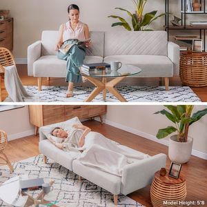 Loveliving nhà sản xuất Nhung futon Sofa giường loveseat ngủ đi văng giữa thế kỷ hiện đại futon ghế sofa cama couches - Product Image 2
