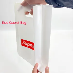 Bolsas de plástico HDPE reciclable para compras, logotipo de impresión personalizada, venta directa de fábrica