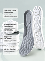 Semelles Sportives 4D Cloud Technology EVA Amortissantes Respirantes avec Soutien de la Voûte Plantaire – Vente en Gros Direct Usine OEM
