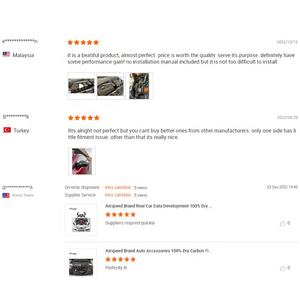 BMW X5 F15 N55 3.0T 용 고속 실제 자동차 데이터 개발 건식 탄소 섬유 냉기 흡기 시스템 - Product Image 5