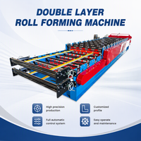 Machine de formage à froid de tôles galvanisées à double couche pour toitures