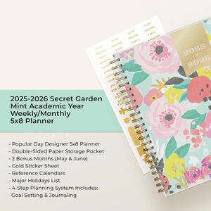 กระดาษโน้ตแบบเกลียวออกแบบได้ตามต้องการสมุดบันทึกประจำวันพิมพ์ลายสมุดรายวันแบบเกลียวรายเดือนรายสัปดาห์ - Product Image 5