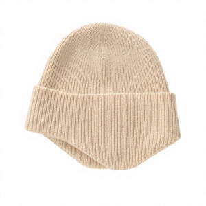 Gorro de cachemira 100% liso con logo personalizado, el más vendido de 2023, ideal para viajes. - Product Image 2