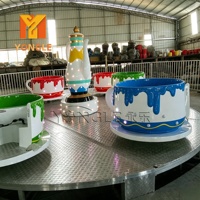 Attraction de parc d'attractions pliable et portable, type manège à tasses de thé et café, montée sur remorque, à vendre