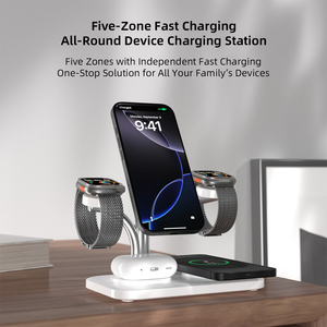Nouveau <span class=keywords><strong>chargeur</strong></span> sans fil magnétique multifonctionnel 15W 5-en-1 avec PD/QC <span class=keywords><strong>pour</strong></span> téléphones, montres et écouteurs, port Type-C - Product Image 3
