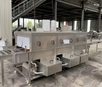Machine de lavage automatique de type tunnel pour boîtes, palettes en plastique, plateaux à œufs, paniers et caisses