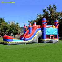 Château gonflable pour enfants avec toboggan, structure de jeux gonflable, équipement de jeux d'extérieur