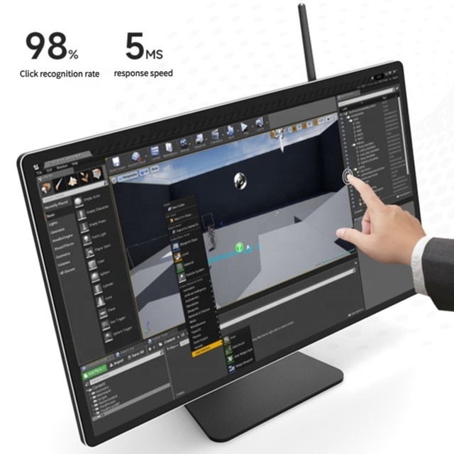 ODM OEM Sinmar Ultra-thin 21.5 22 Inch Touch Screen Monitor Display Supplier Metal LCD Desktop Industrial Touchscreen for Pc