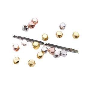 Wholesale 925 Sterling Silver Tangent Plane <b>Spacer</b> Beads Gold Plated Jewelry Components Jewelry Accessories for Making - Product Image 4