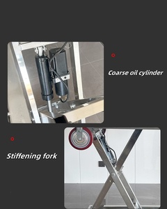 Carretilla Hidráulica Manual de Acero Inoxidable para Almacén, Capacidad de Carga 250 kg, Elevación 1.3 m, Mesa Elevadora de Tijera Eléctrica Hidráulica 100x70 cm - Product Image 5