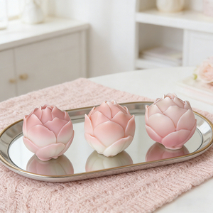 Nouvel arrivage : Moule <span class=keywords><strong>en</strong></span> silicone Lotus <span class=keywords><strong>en</strong></span> fleur pour bougies DIY, pâtisserie, plâtre, résine et artisanat - Product Image 2