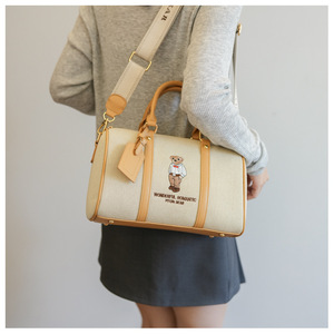 Bolso bandolera de hombro portátil de gran capacidad para mujer de moda americana europea, bolso de transporte grande, bolso de viaje, bolso de lona - Product Image 6