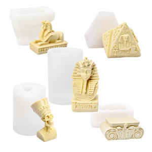 Twller Eco-Friendly Egypt <strong>Pyramid</strong> Pharaoh Scented Candles Silicone Mold for Plaster DIY Creative Moule En Silicone Pour Bougie - Product Image 1
