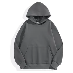 Bán Sỉ Áo Hoodie Ngoại Cỡ Lông Cừu Cho Nam Nữ In Logo Dập Nổi Thêu Theo Yêu Cầu Nặng 100% Cotton Trống Áo Nỉ