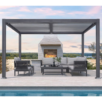 Pegola automatique 3x4 3x6 4x6 Gazebo résistant à la neige en aluminium jardin bioclimatique pare-soleil Pergola ouvrant le toit en persienne