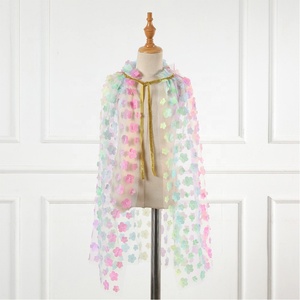 Tela de encaje floral con bordado láser 3D degradado 2026, 100% poliéster, tela de tul bordada 3D para vestido - Product Image 2