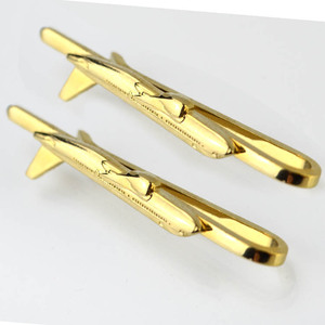 Fermacravatta da <span class=keywords><strong>Uomo</strong></span> in Metallo Dorato di Lusso con Logo Aereo Personalizzabile, Vendita all'Ingrosso - Product Image 6