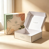 Boîte d'expédition de luxe personnalisée en carton ondulé imprimé numériquement en quadrichromie, production en 72h, pour vêtements, emballage recyclé