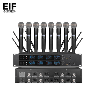 Professional <b>Wireless</b> <b>Microphone</b> 8-Channel Karaoke <b>Wireless</b> System Suitable for Stage Performance - Product Image 1