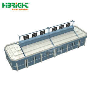Nhôm phong cách siêu thị rau và trái cây hiển thị kệ với phun - Product Image 4