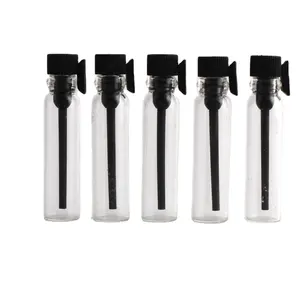 MUB Mini 1ml 2ml Empty Sample Test Glass Tubes Perfume Vials With Plastic Stick Wholesale