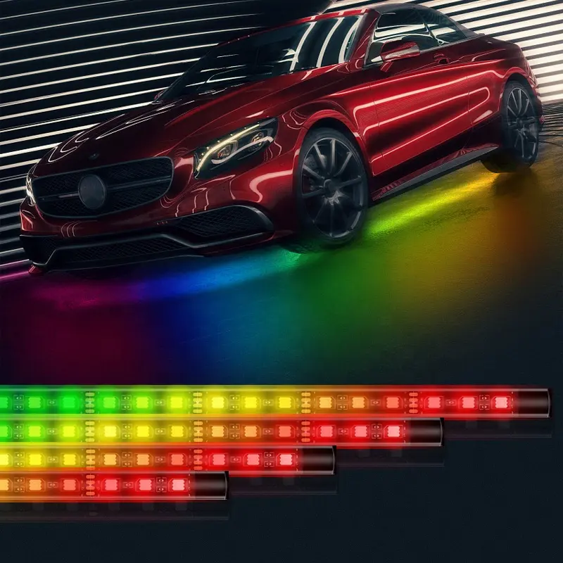 Flexible APP/Remote Control Flowing Color RGB Car Underglow Underbody System Neon Light Car LED Strip Light