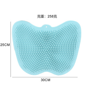 Tapis de massage dorsal en silicone, outil de lavage et de gommage des pieds antidérapant pour salle de bain avec ventouses, pour bain de pieds et douche - Product Image 2