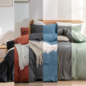 <span class=keywords><strong>Ensemble</strong></span> <span class=keywords><strong>de</strong></span> housse <span class=keywords><strong>de</strong></span> couette en satin 100% coton tissé moderne <span class=keywords><strong>de</strong></span> haute qualité Cloudland avec <span class=keywords><strong>draps</strong></span> et taies d'oreiller - Product Image 6