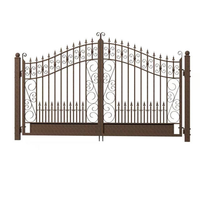 Clôture en acier galvanisé et thermolaqué Linsheng Metalx, 3 rails, pointes en forme de lance, qualité résidentielle, en fer forgé, à vendre