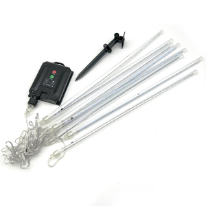 80cm <span class=keywords><strong>8tube</strong></span> 576LED pluie de météores lumières de pluie neige chute lumière extérieure pour arbre de noël énergie solaire météore automne chaîne décor - Product Image 3