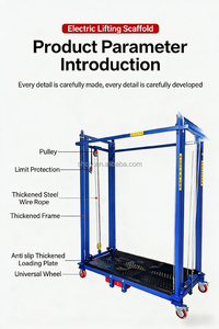 फोल्डेबल इलेक्ट्रिक मचान लिफ्ट प्लेटफॉर्म 2 मीटर 6 मीटर 12 मीटर इलेक्ट्रिक मचान लिफ्ट स्वचालित मोबाइल फोल्डेबल मचान - Product Image 2