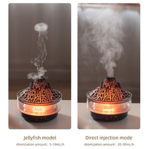 Iceberg siêu âm khuếch tán hương thơm 260ml núi lửa sứa phun lửa ngọn lửa không khí độ ẩm khuếch tán với <span class=keywords><strong>7</strong></span> màu ánh sáng ban đêm - Product Image 4