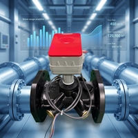 Medidor de Agua Ultrasónico Prepago Junrui de Hierro Fundido de 100 mm, Doble Canal, R160, Protocolo RS485 MODBUS, Medidor de Flujo con Protección IP68
